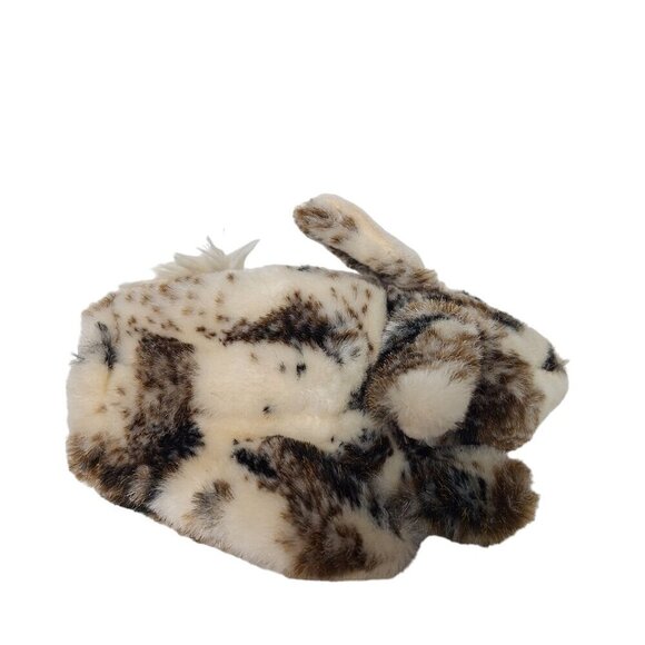 Brown Cream Spotted Bunny Rabbit Hand Puppet Plush Stuffed Toy 7.75" - Picture 3 of 7